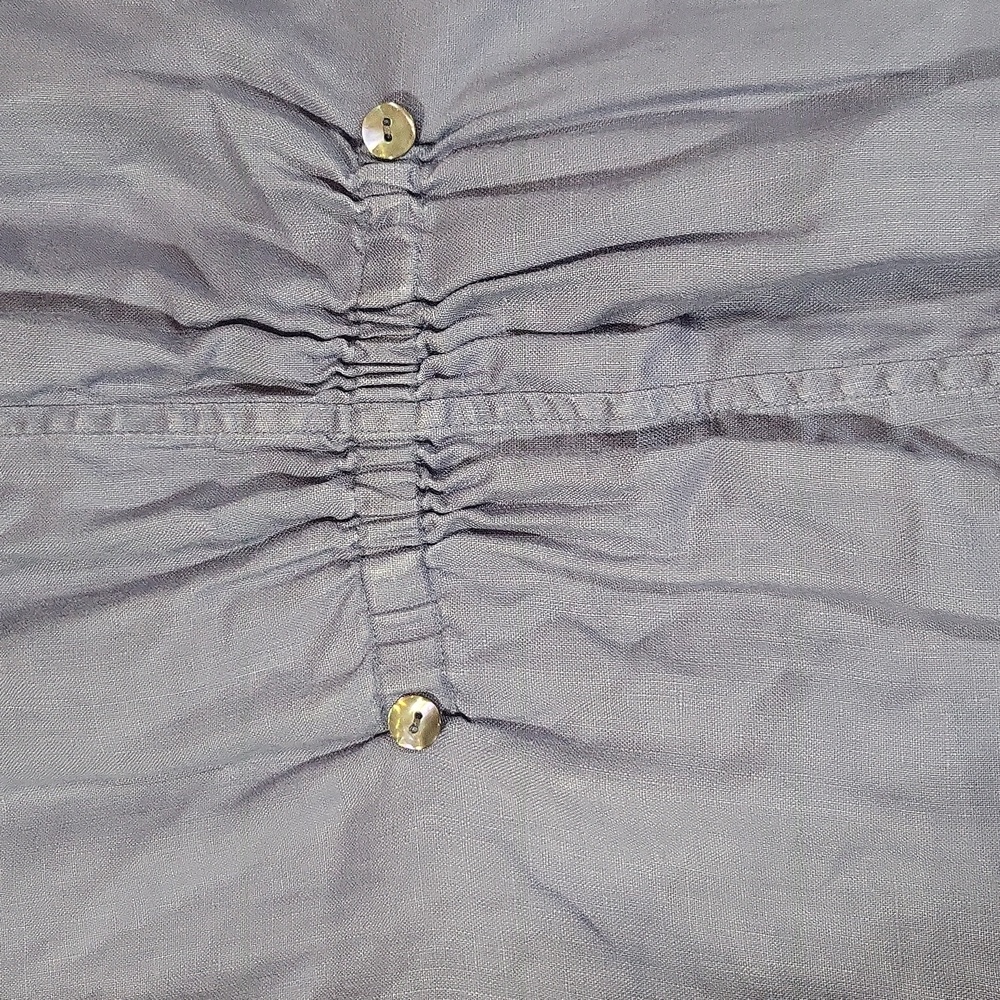 MARISA CHRISTINA Periwinkle Blue Linen Lagenlook 2 Piece Shirt/Jacket & Pants - Picture 7 of 17